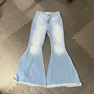 Light Blue bell bottom Women's Jeans